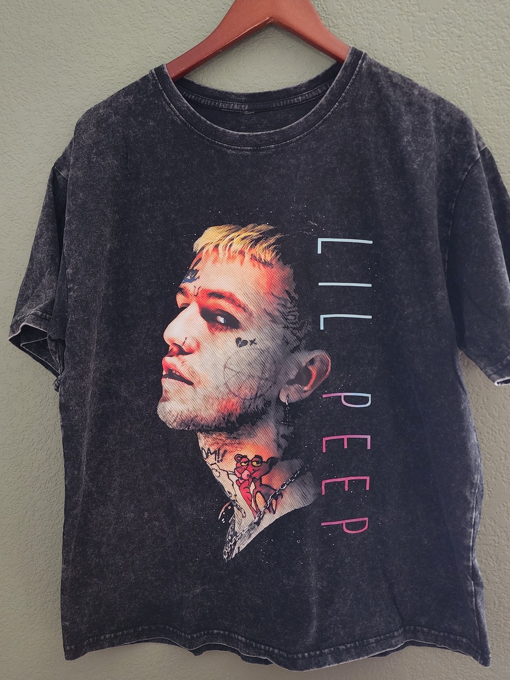 Lil Peep Vintage Wash Band Tee Size Large Emo Rap Shirt
